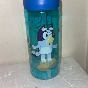 Blue Cartoon Character Bird Water Bottle